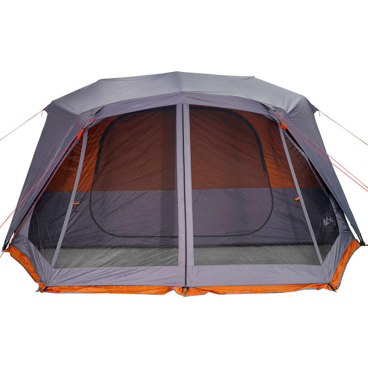 Tenda da Campeggio 10 Persone Grigia e Arancione 443x437x229 cm 94291