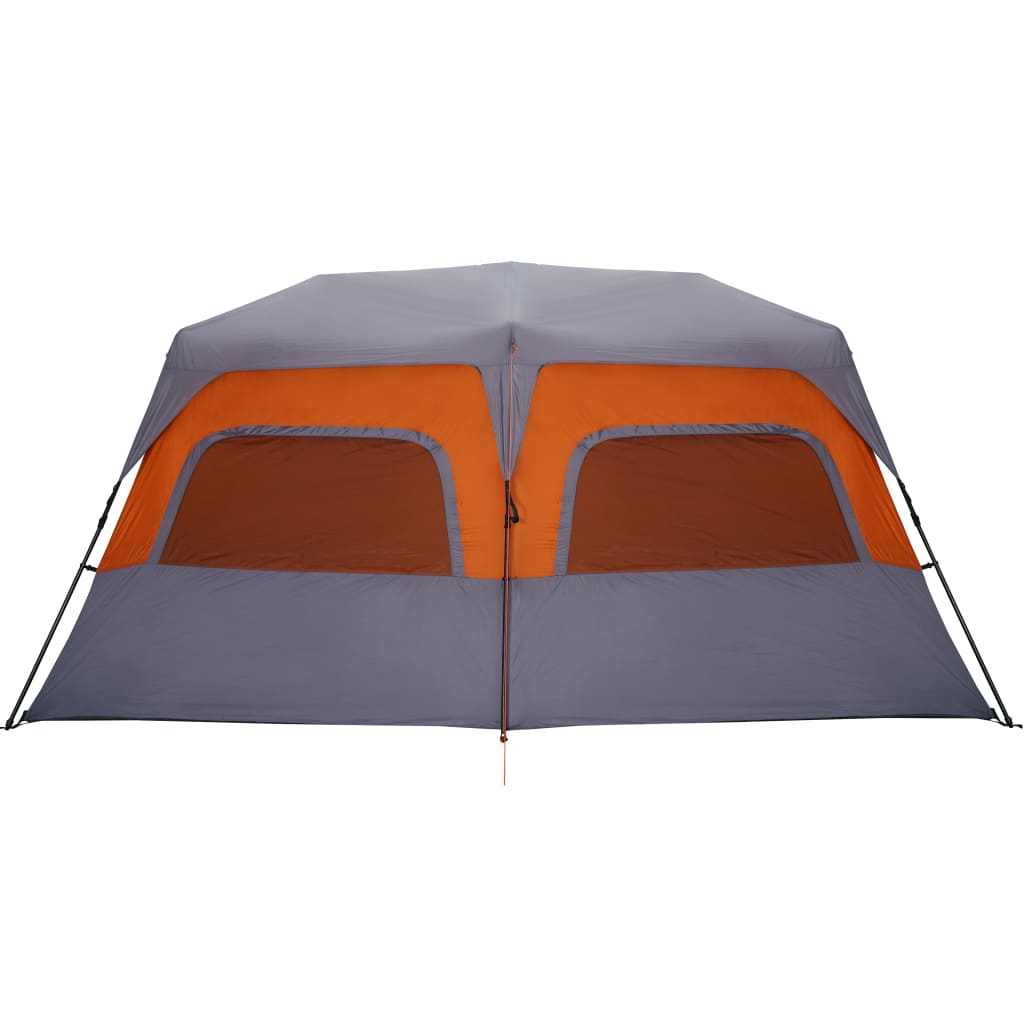 Tenda da Campeggio 10 Persone Grigia e Arancione 443x437x229 cm 94291