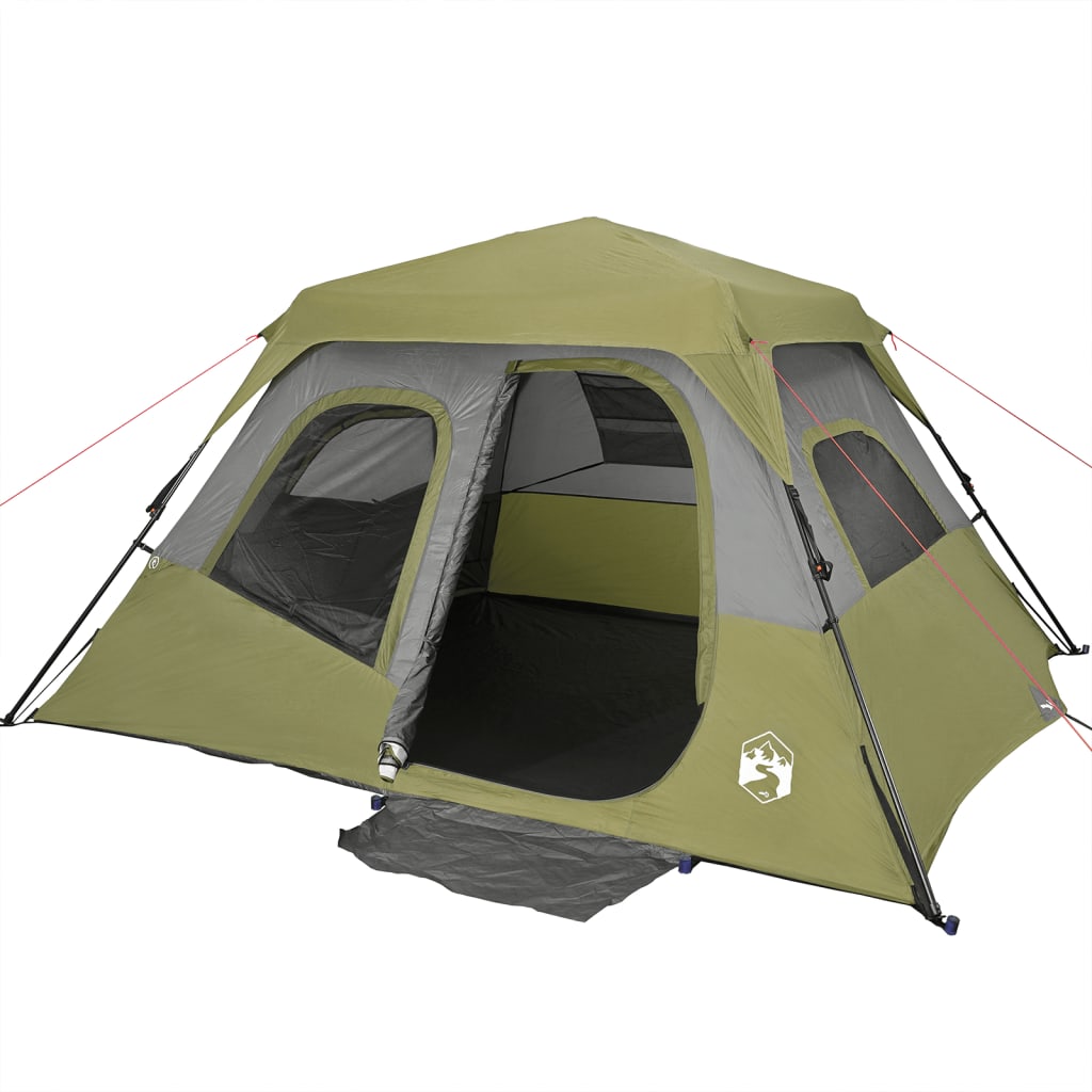 Tenda da Campeggio 6 Persone Verde 344x282x192 cm 94295