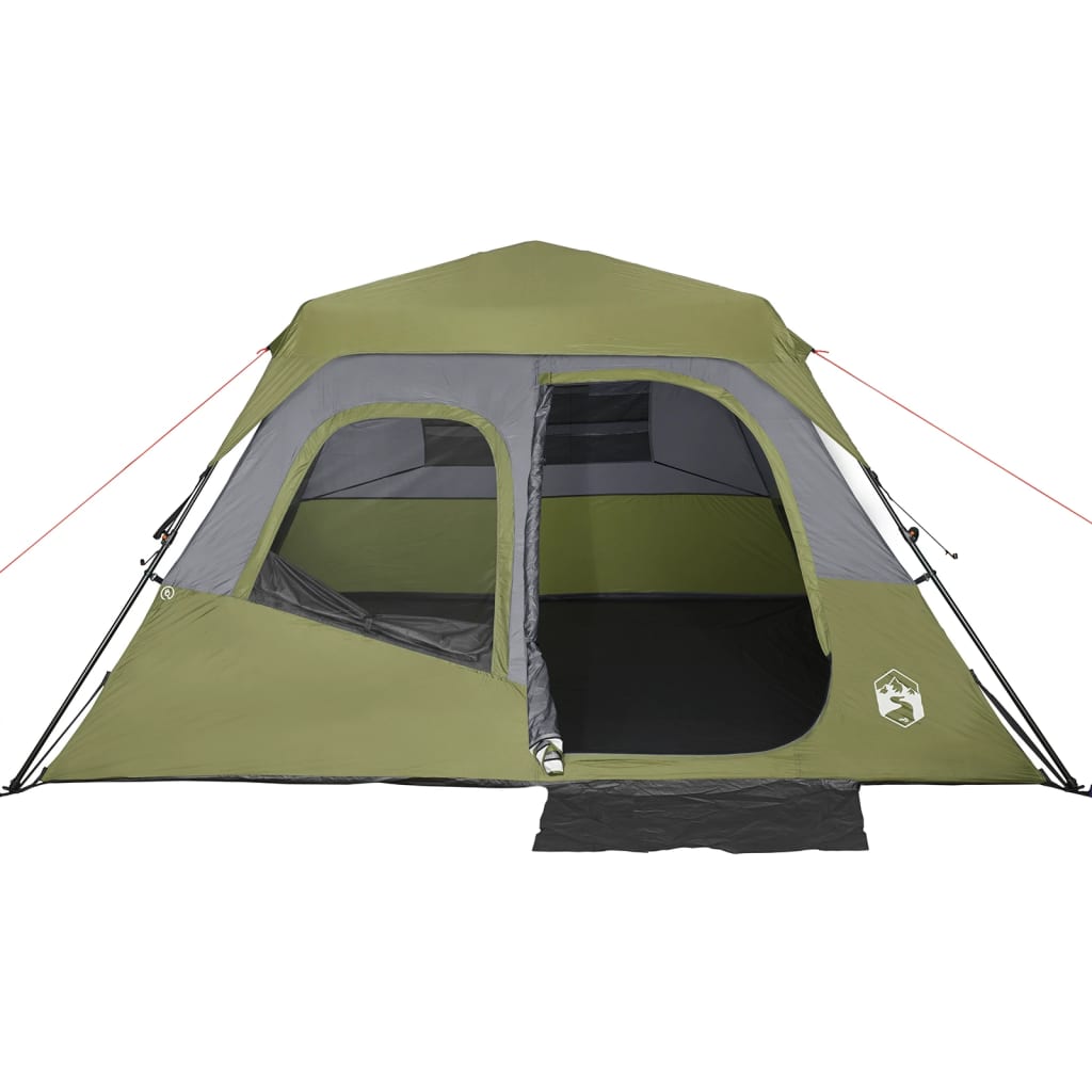 Tenda da Campeggio 6 Persone Verde 344x282x192 cm 94295