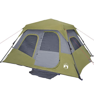 Tenda da Campeggio 6 Persone Verde 344x282x192 cm 94295