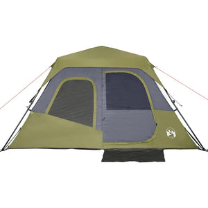 Tenda da Campeggio 6 Persone Verde 344x282x192 cm 94295