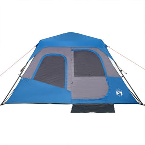 Tenda da Campeggio 6 Persone Blu 344x282x192 cm 94296