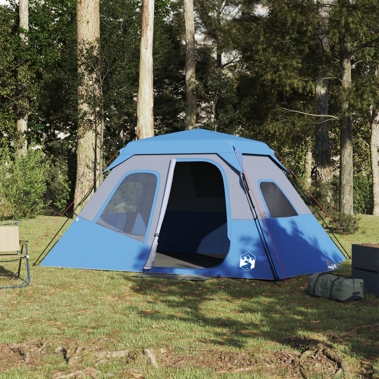 Tenda da Campeggio 6 Persone Blu 344x282x192 cm 94296