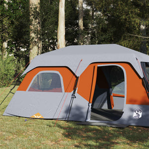 Tenda da Campeggio 9 Persone Grigia e Arancione 441x288x217 cm 94300