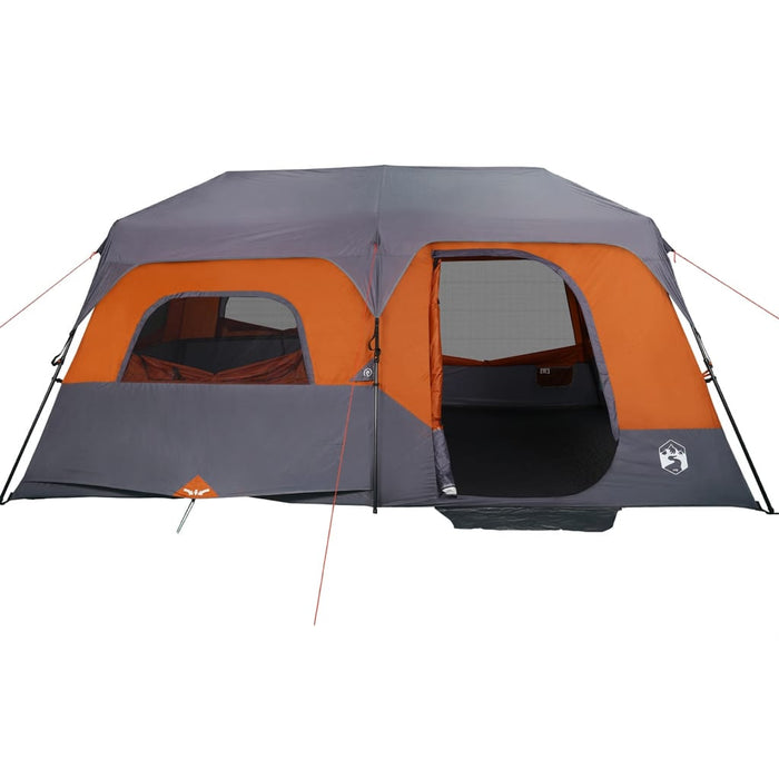 Tenda da Campeggio 9 Persone Grigia e Arancione 441x288x217 cm 94300