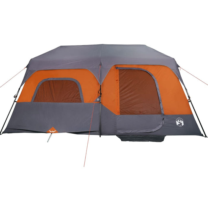 Tenda da Campeggio 9 Persone Grigia e Arancione 441x288x217 cm 94300