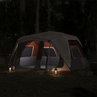 Tenda da Campeggio con LED Grigia e Arancione 443x437x229 cm 94303