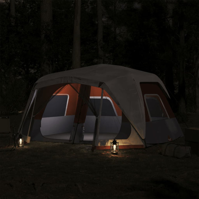 Tenda da Campeggio con LED Grigia e Arancione 443x437x229 cm 94303