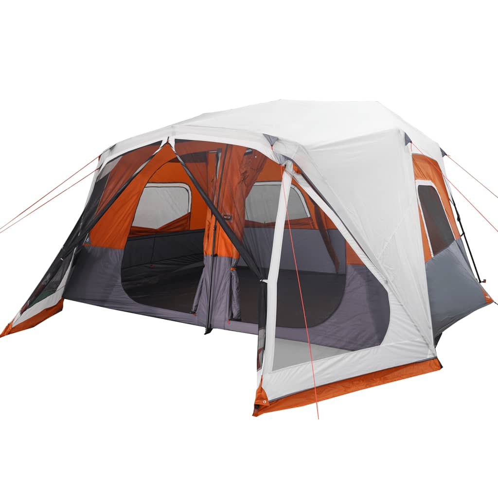 Tenda da Campeggio con LED Grigia e Arancione 443x437x229 cm 94303