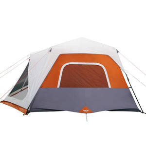 Tenda da Campeggio con LED Grigia e Arancione 443x437x229 cm 94303