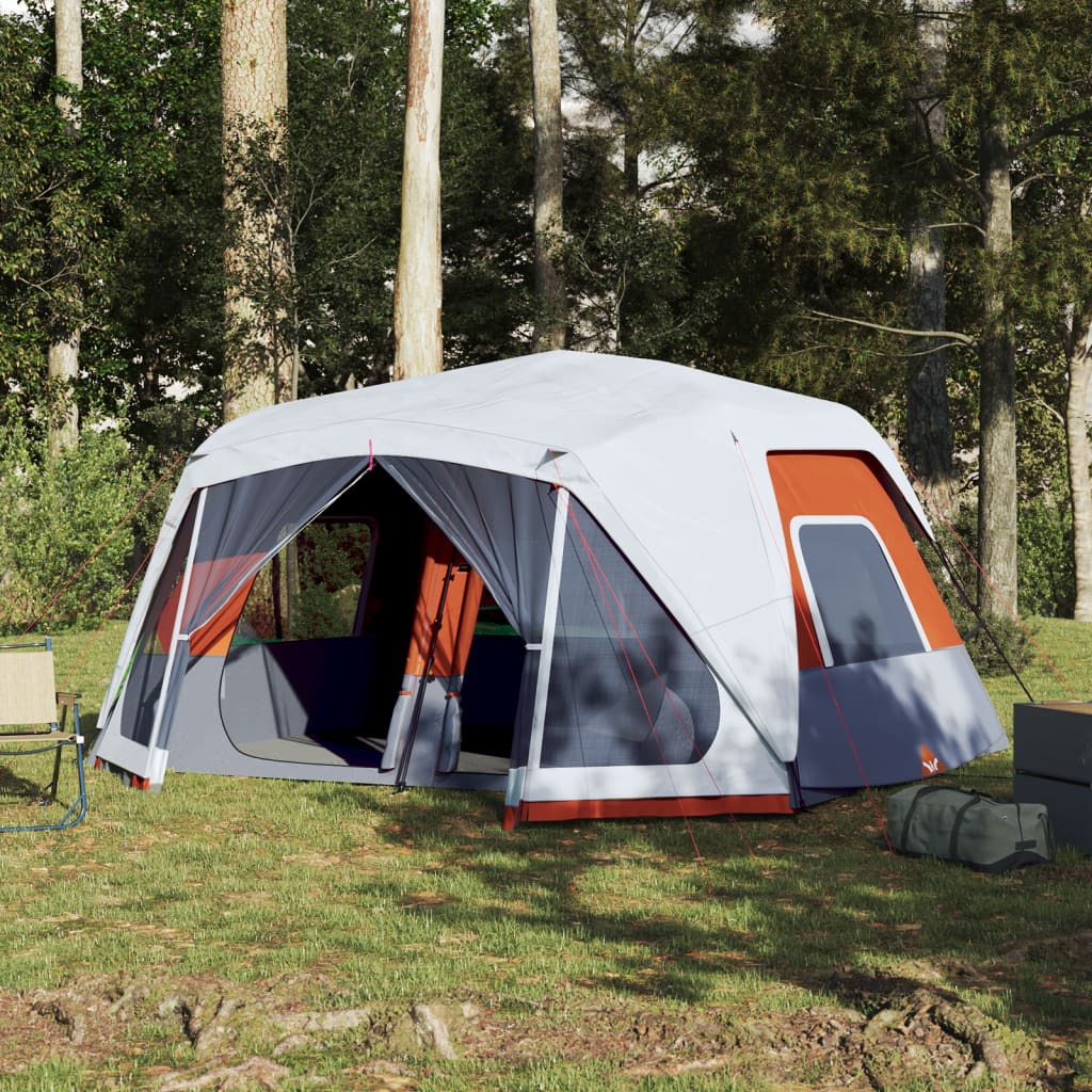 Tenda da Campeggio con LED Grigia e Arancione 443x437x229 cm 94303