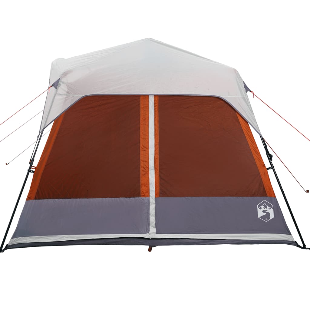 Tenda da Campeggio con LED Grigia e Arancione 441x288x217 cm 94312