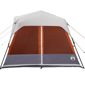 Tenda da Campeggio con LED Grigia e Arancione 441x288x217 cm 94312