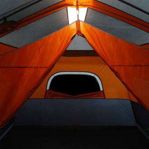 Tenda da Campeggio con LED Grigia e Arancione 441x288x217 cm 94312