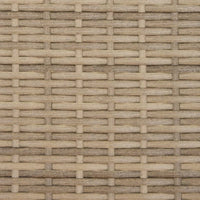 Divano da Giardino 2 Posti con Sgabelli Beige in Polyrattan 365794