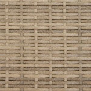 Divano da Giardino 2 Posti con Sgabelli Beige in Polyrattan 365794