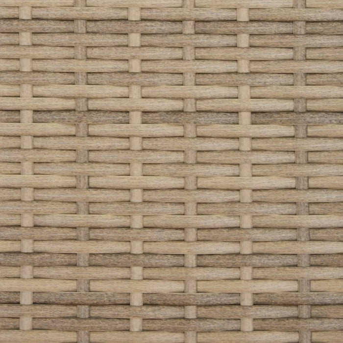 Divano da Giardino 2 Posti con Sgabelli Beige in Polyrattan 365794