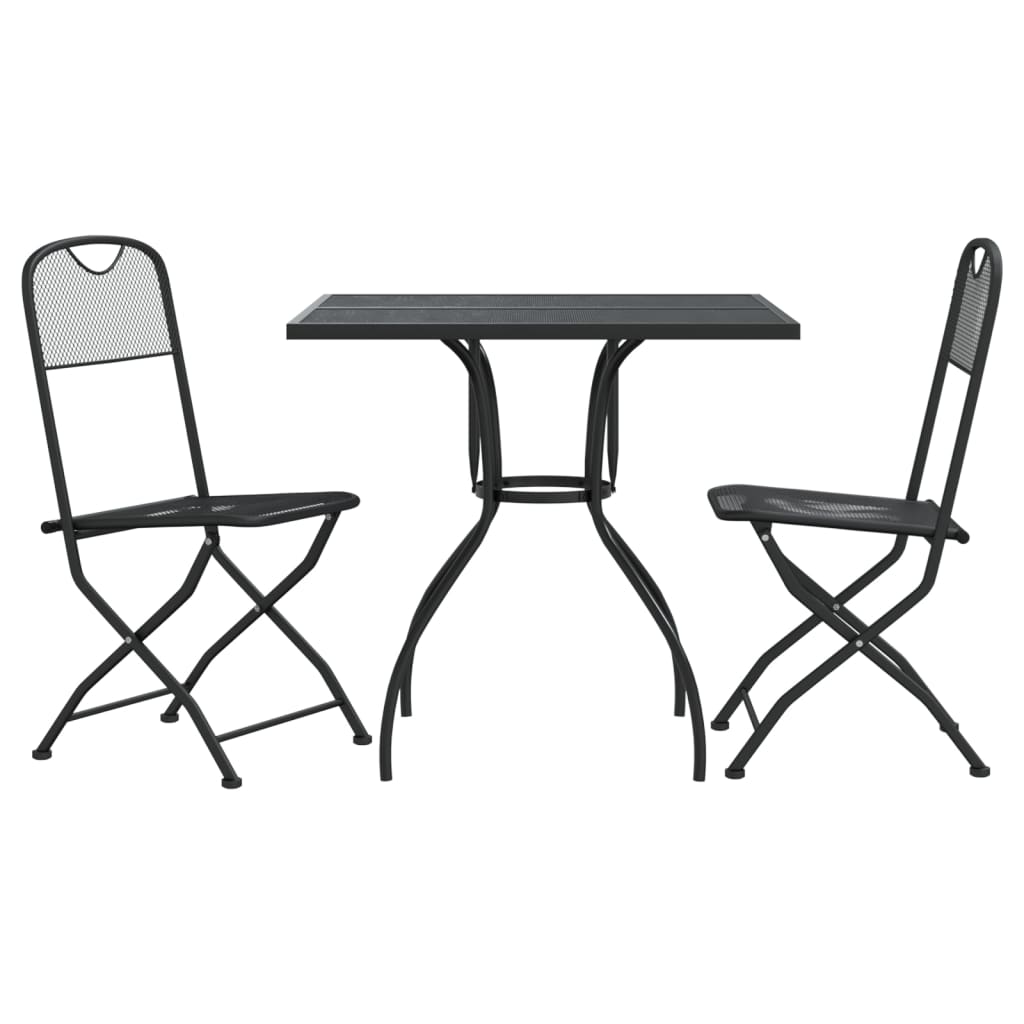 Set da Pranzo da Giardino 3pz Antracite in Rete Metallicacod mxl 107651