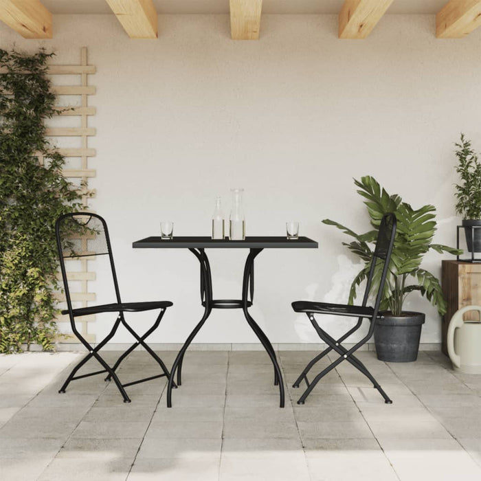 Set da Pranzo da Giardino 3pz Antracite in Rete Metallicacod mxl 107651