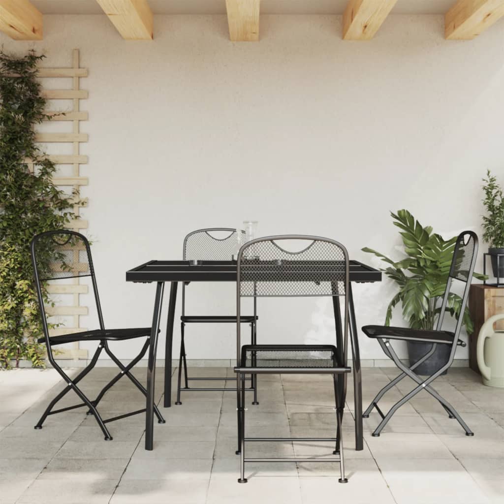 Set da Pranzo da Giardino 5pz Antracite in Rete Metallicacod mxl 131630