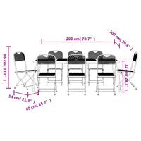 Set da Pranzo da Giardino 9pz Antracite in Rete Metallica 3211816