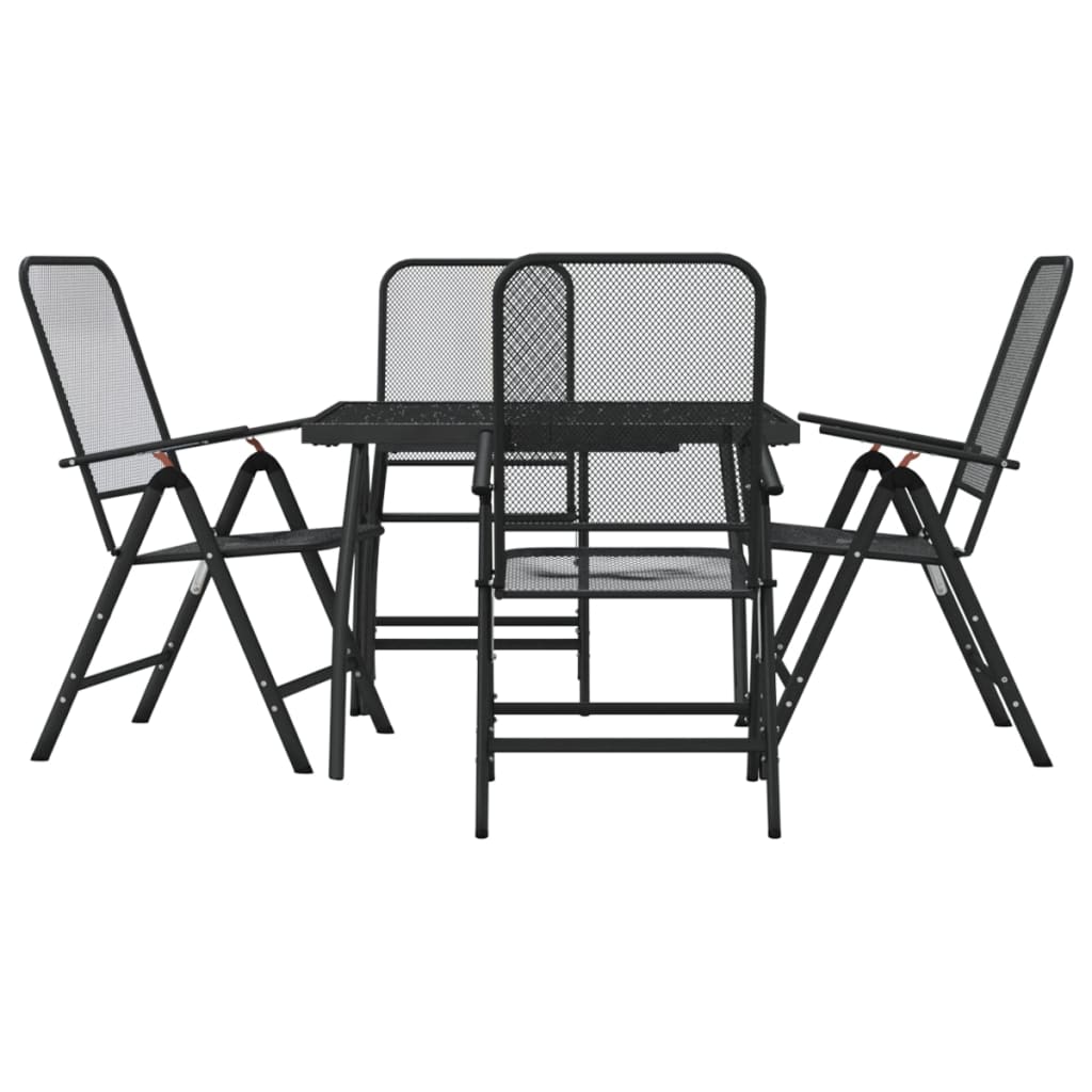 Set da Pranzo da Giardino 5pz Antracite in Rete Metallica 3211819