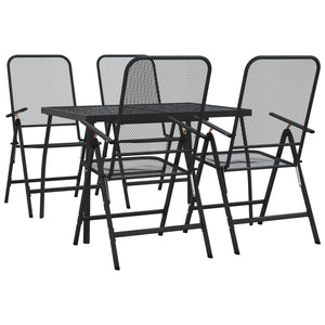 Set da Pranzo da Giardino 5pz Antracite in Rete Metallicacod mxl 83717