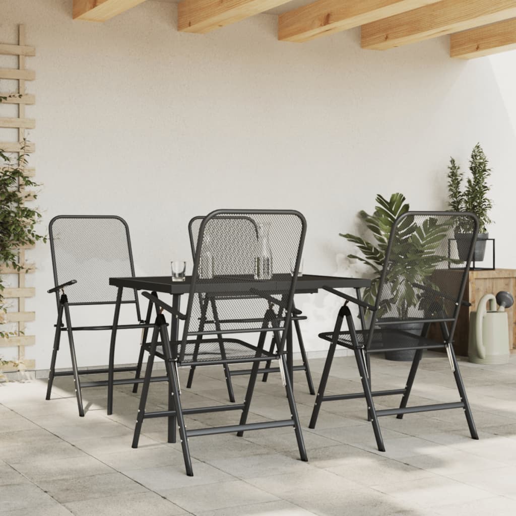 Set da Pranzo da Giardino 5pz Antracite in Rete Metallicacod mxl 83717