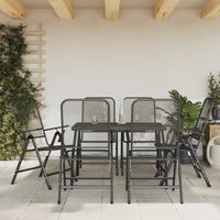 Set da Pranzo da Giardino 7pz Antracite in Rete Metallica 3211821