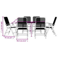 Set da Pranzo da Giardino 7pz Antracite in Rete Metallica 3211822