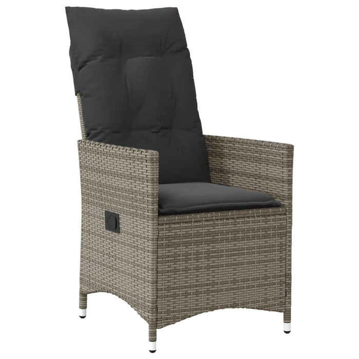 Set da Bistrò 3 pz con Cuscini Grigio in Polyrattan 365654