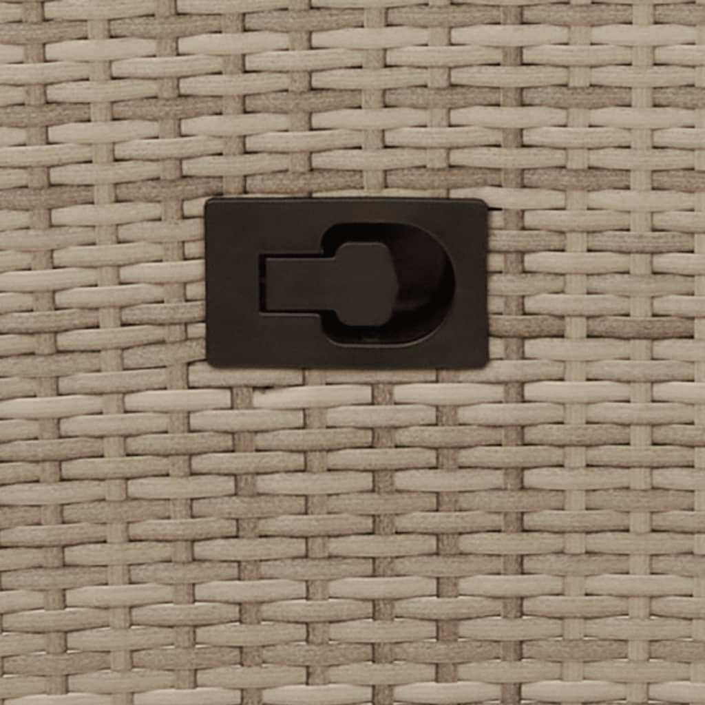 Sedie Reclinabili da Giardino 2pz con Cuscini Beige Polyrattan 365669