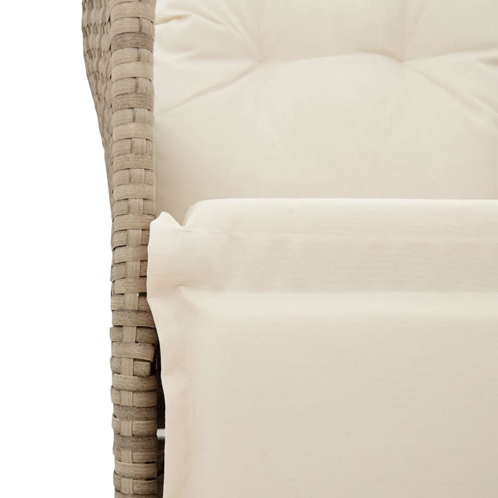 Set da Bistrò 3 pz con Cuscini Beige in Polyrattan 365676