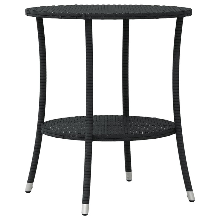 Set da Bistrò 3 pz con Cuscini Nero in Polyrattan 365678