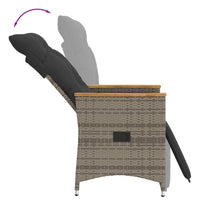 Set da Bistrò 3 pz con Cuscini Grigio in Polyrattan 365679