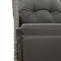 Set da Bistrò 3 pz con Cuscini Grigio in Polyrattan 365679