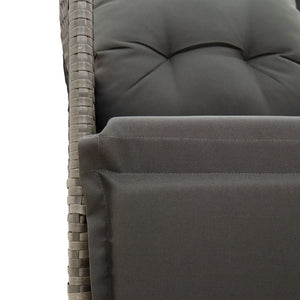 Set da Bistrò 3 pz con Cuscini Grigio in Polyrattan 365679