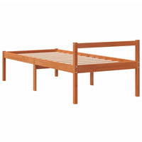 Letto per Anziani Marrone Cera 75x190 cm Legno Massello di Pino 844150