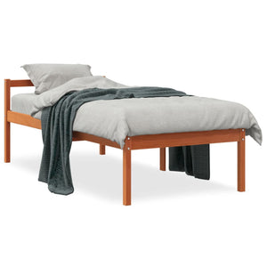 Letto per Anziani Marrone Cera 75x190 cm Legno Massello di Pino 844150