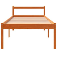 Letto per Anziani Marrone Cera 90x200 cm Legno Massello di Pino 844155