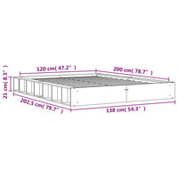 Giroletto Marrone Cera 120x200 cm in Legno Massello di Pino 844429