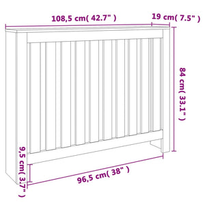 Copertura Termosifone Marrone Cera in Legno Massello Pino 844492