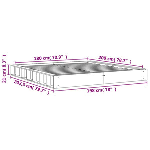 Giroletto Marrone Cera 180x200 cm in Legno Massello di Pino 3211841