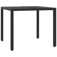 Set da Pranzo da Giardino 3 pz con Cuscini Nero in Polyrattan 3211848