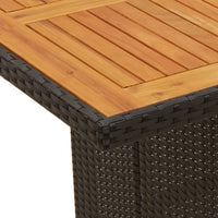 Set da Pranzo da Giardino 9 pz con Cuscini Nero in Polyrattan 3211897