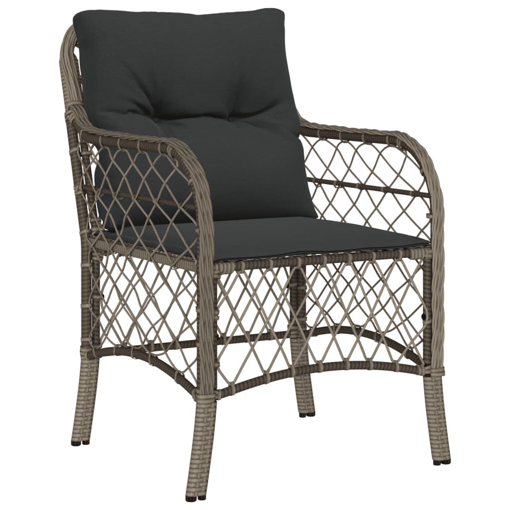 Set da Bistrò 3 pz con Cuscini Grigio in Polyrattan 3212124