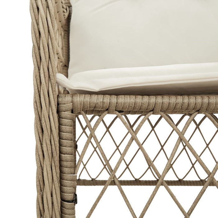 Set da Bistrò 3 pz con Cuscini Beige in Polyrattan 3212138