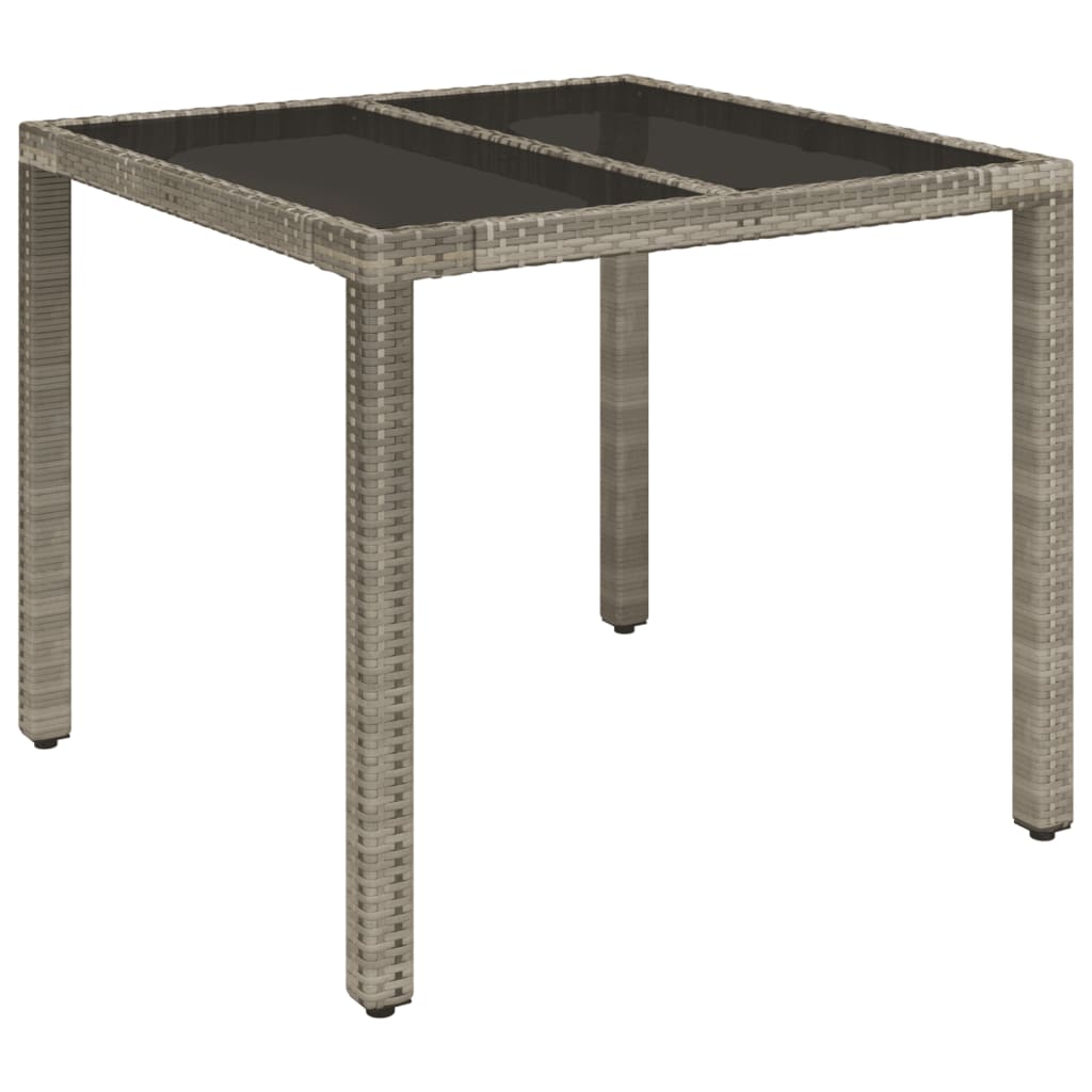 Set da Pranzo da Giardino 3 pz con Cuscini in Polyrattan Grigio 3212212