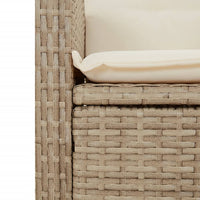 Set da Pranzo da Giardino 9 pz con Cuscini Beige in Polyrattan 3212262